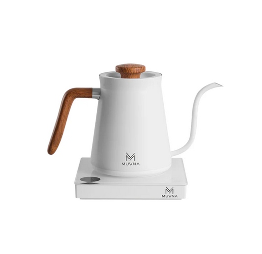 MUVNA Temperature-Controlled Electric Kettle – 600 ml (White)