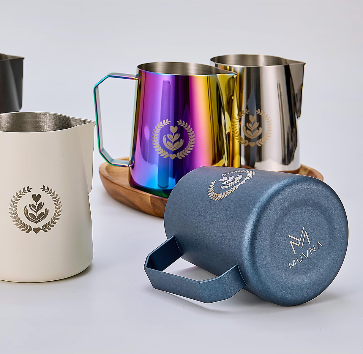 P2016 MUVNA Latte Art Pitcher (Black 450ml)