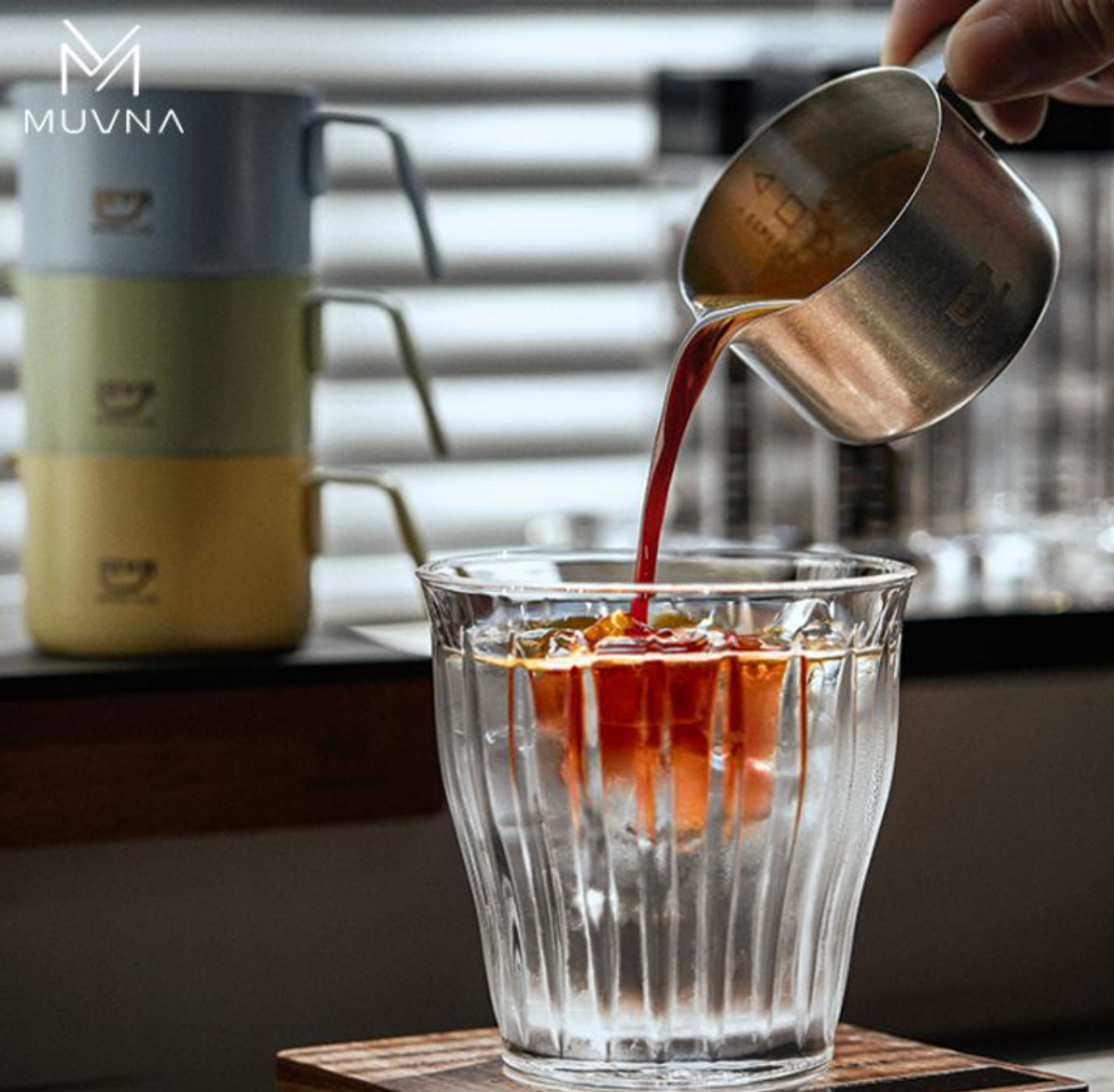 MUVNA “Xingyu” Stainless Steel Espresso Cup – White (100 ml)