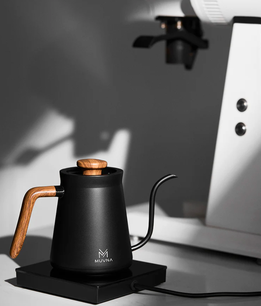 MUVNA Temperature-Controlled Electric Kettle (Black)