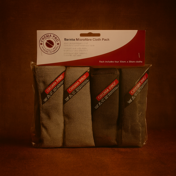 CREMA PRO Barista Micro Cloth 4 Pack - Make The Perfect Coffee or Espresso - Coffee Accessories - Easy & Quick Clean Up