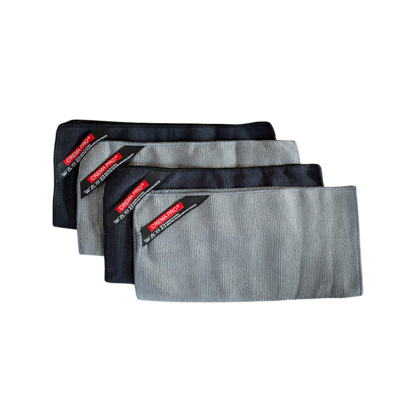 CREMA PRO Barista Micro Cloth 4 Pack - Make The Perfect Coffee or Espresso - Coffee Accessories - Easy & Quick Clean Up